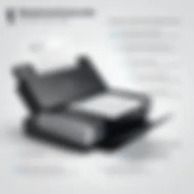 Infographic illustrating features of document scanner applications