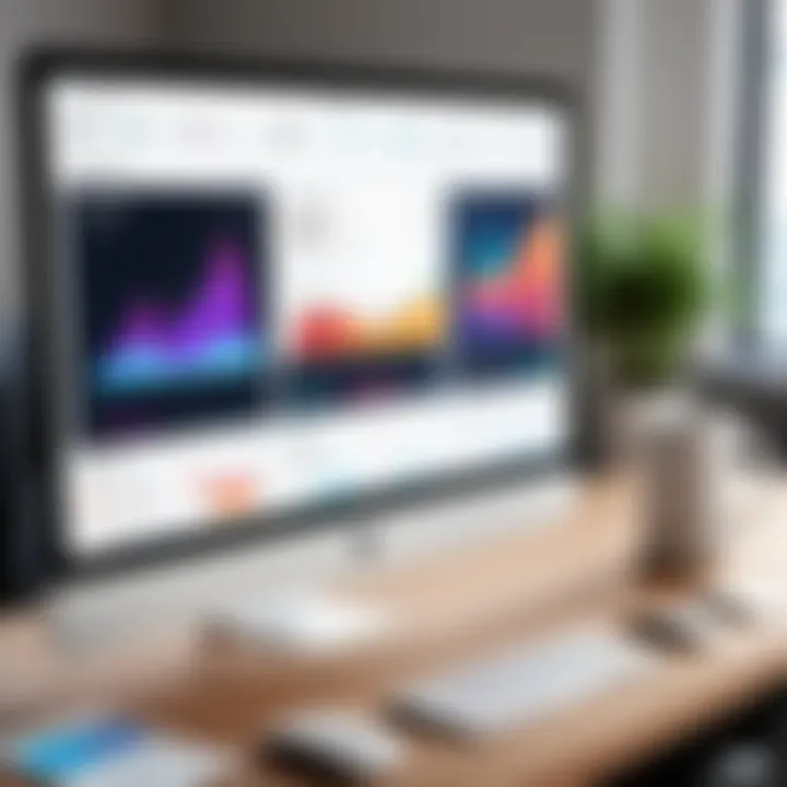 Data analytics dashboard showcasing A/B test results