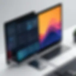 Illustration of Adalo app builder interface showcasing various features