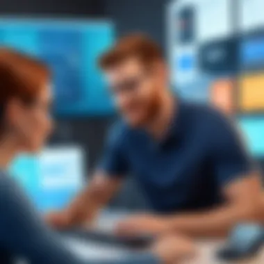 Engaging Animated Characters Engaging animated characters illustrating viewer interaction