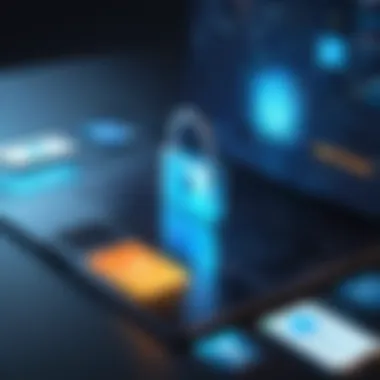 Secure Online Transactions Conceptual illustration of secure online transactions