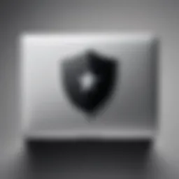 Secure MacBook Air with a shield icon