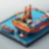 Illustration of various shipping platforms with features highlighted