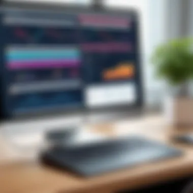 User Interface of Options Trading Software A sleek user interface of an options trading software showcasing graphs and analytics.