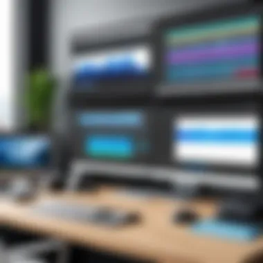 Modern Video Editing Workspace A modern video editing workspace with advanced tools for enhanced productivity.