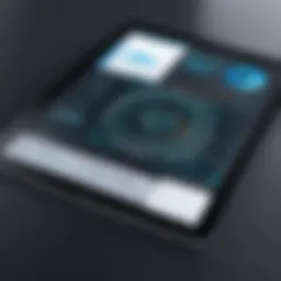 User interface of a leading CAD application on iPad Pro