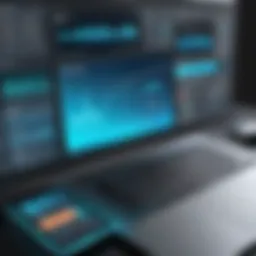 Dynamic interface of motion graphic software showcasing various tools