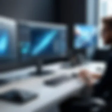 Professional showcasing a project created with advanced motion graphic tools