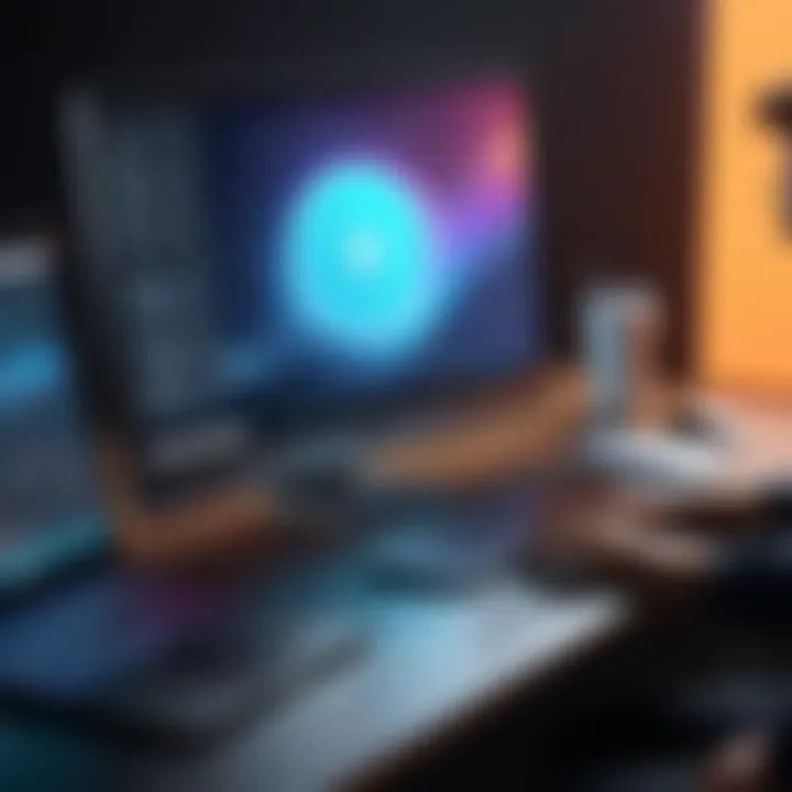 User creating stunning animations using motion graphic software