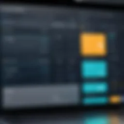 Dynamic user interface of booking software showcasing features