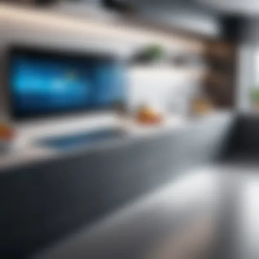 Modern kitchen technology interface showcasing software features