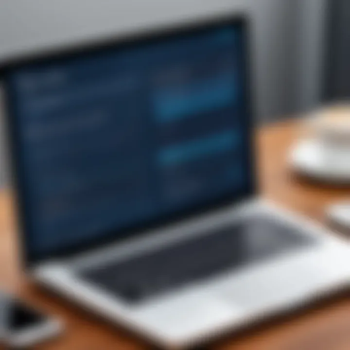 User-friendly interface of reservation software on a laptop
