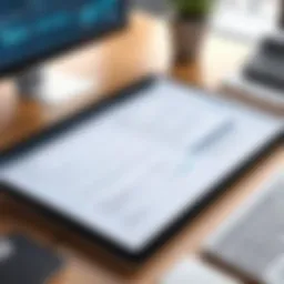 An intricate layout of a request for proposals document on a desk, symbolizing detailed planning.