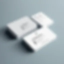 Elegant business card design with a minimalist aesthetic
