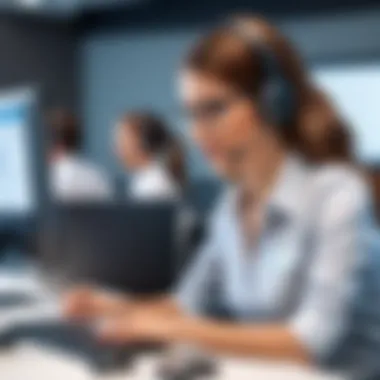Customer Support in Payment Processing Solutions Customer support illustration for payment services