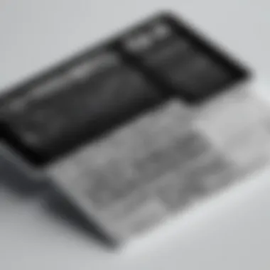 Close-up of typography in a sophisticated business card