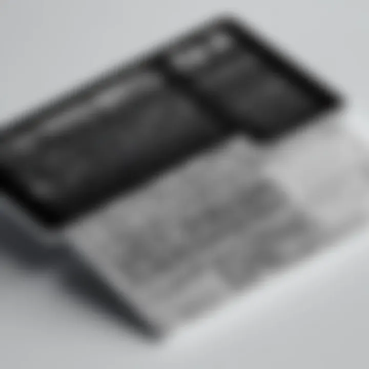 Close-up of typography in a sophisticated business card