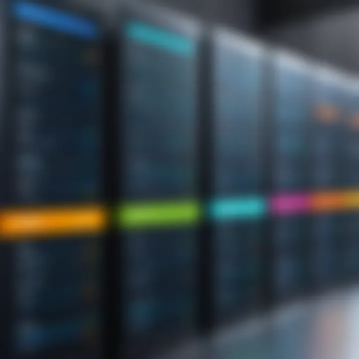 Comparison chart of different types of hosting services
