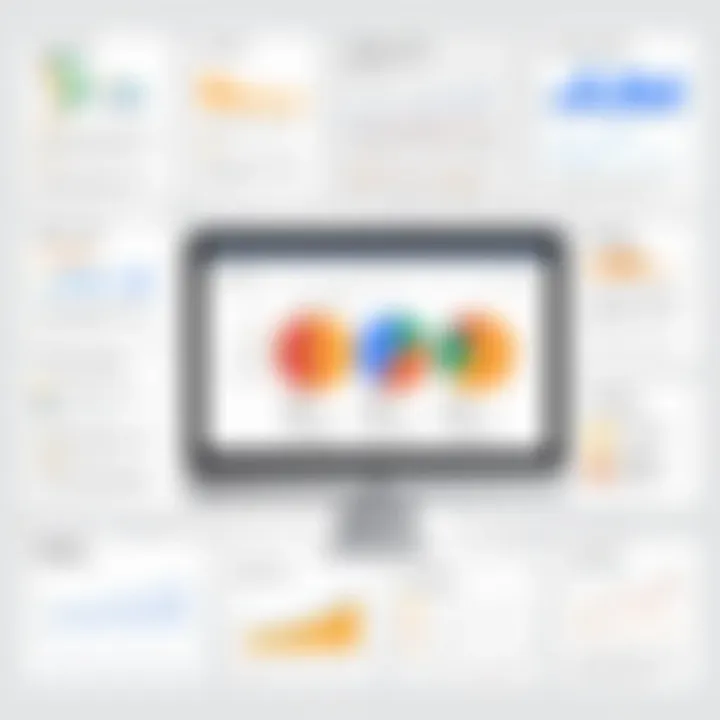Infographic illustrating eCommerce tracking features within Google Analytics.