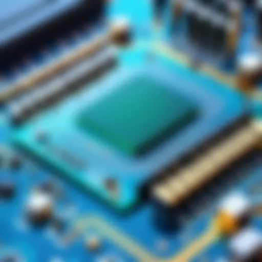 A sophisticated PCB design software interface showcasing multiple layers and components.