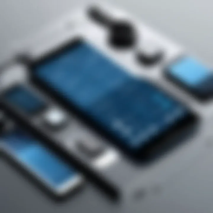 Diagram showcasing essential tools for mobile app testing