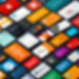 A visually striking representation of gift cards symbolizing various gifting options.