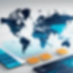 Global payment network visualizing cross-border transactions