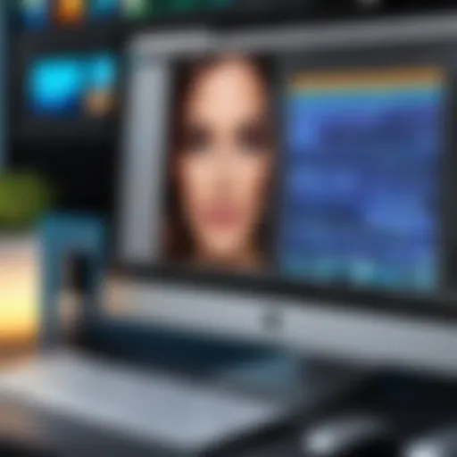 A captivating interface of professional photo editing software showcasing advanced tools.