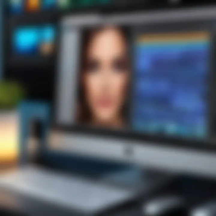 A captivating interface of professional photo editing software showcasing advanced tools.