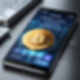 A smartphone displaying a crypto mining app interface