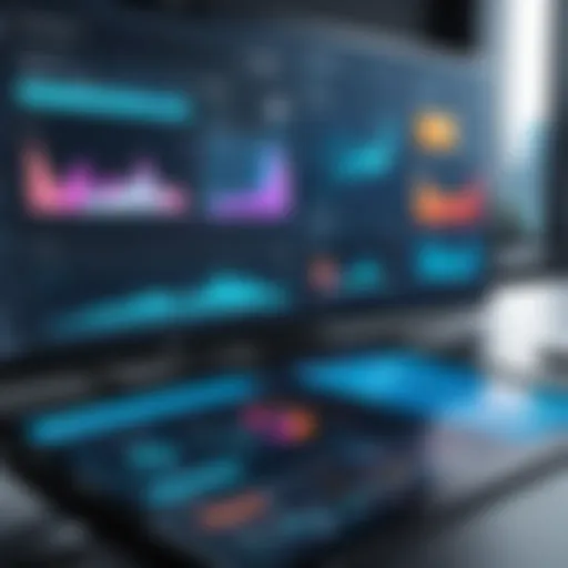 An engaging dashboard showcasing various BI visualization tools