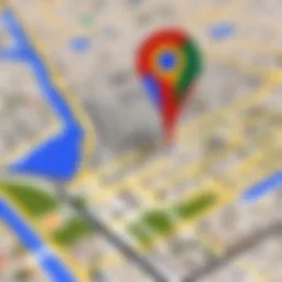 An illustration depicting the concept of Google Maps reviews in a digital environment.