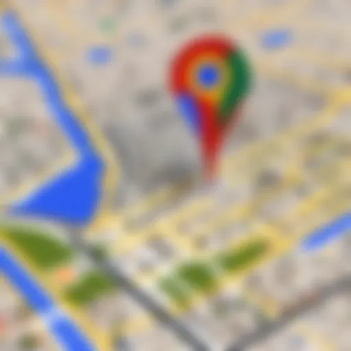 An illustration depicting the concept of Google Maps reviews in a digital environment.