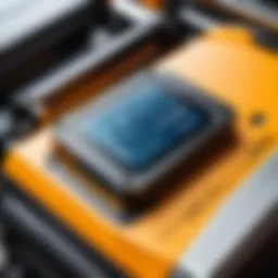 Close-up view of a GPS tracking tag attached to a tool in a workshop setting