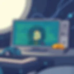 Historical depiction of the first cryptocurrency exchange interface