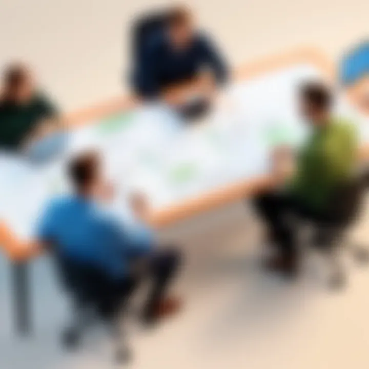 Visual representation of collaboration features in ProofHub