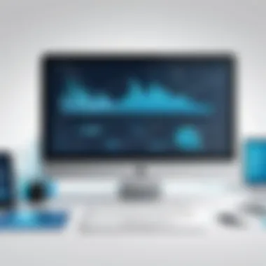 Workforce Optimization Illustration Graph illustrating workforce optimization through software solutions