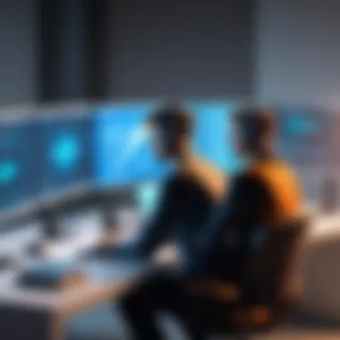 An individual working on a DevOps project at a computer