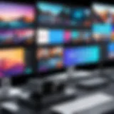 A diverse range of devices showing various livestream platforms