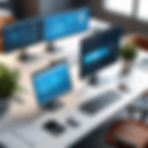 An organized digital workspace showcasing knowledge management tools