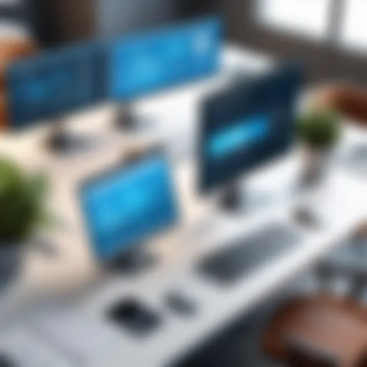 An organized digital workspace showcasing knowledge management tools