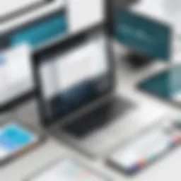 A collage showcasing various translation applications on digital devices