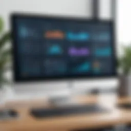 A virtual assistant dashboard showcasing various tools and features