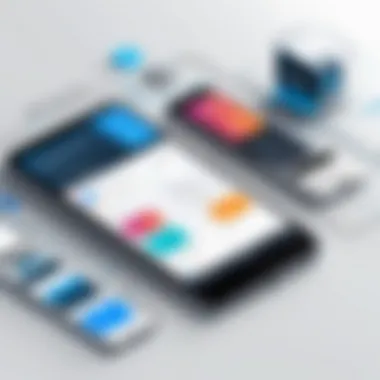 A visual representation of mobile application development workflow