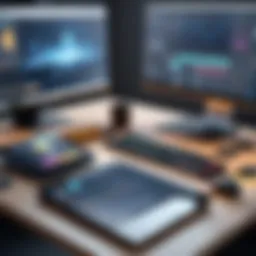 User interface of Unity showcasing layout and tools