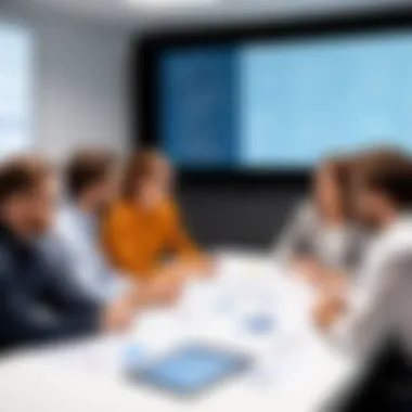 A group brainstorming session discussing event planning strategies