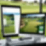 User interface of golf course POS software showing transaction options.