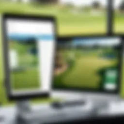 User interface of golf course POS software showing transaction options.