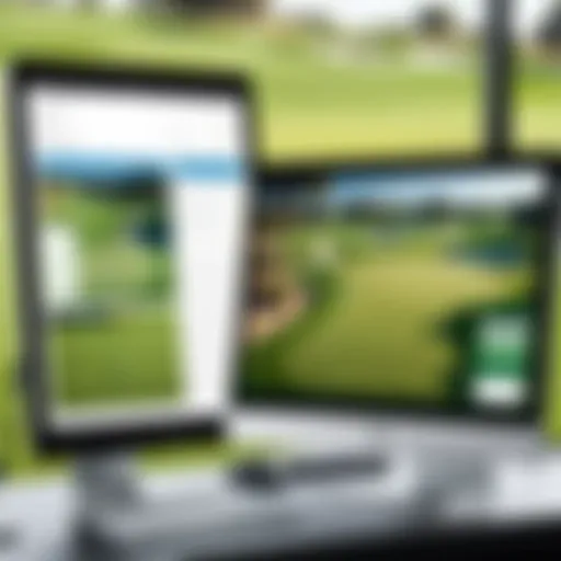 User interface of golf course POS software showing transaction options.