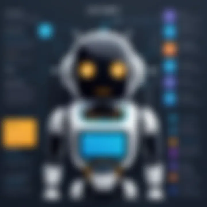 Diagram showing the architecture of a chatbot
